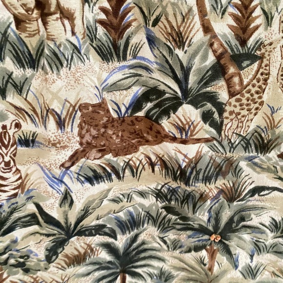 Vintage Tantrums Safari Animal Print Midi Skirt M Stretch Waist Pockets Country - Picture 7 of 11